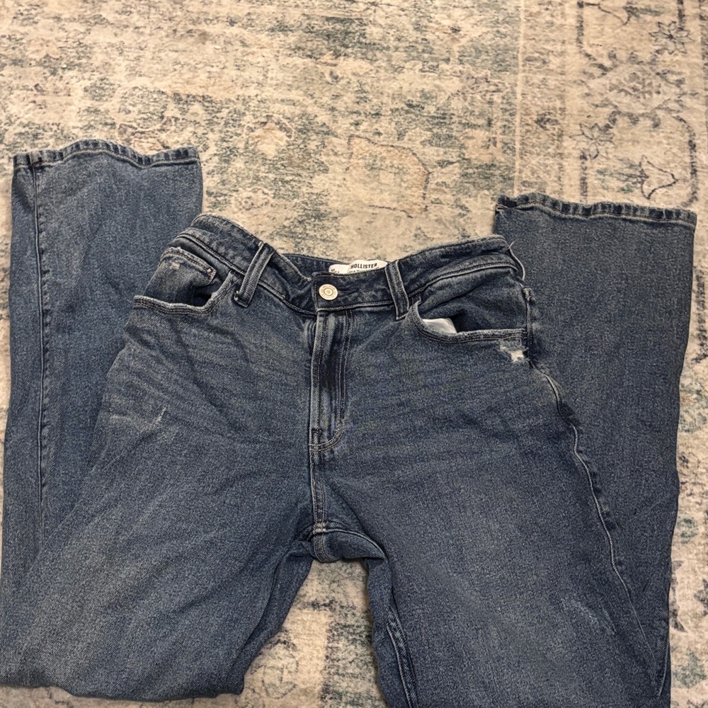 Hollister Women's Ultra High Rise Jeans - Dark Blue